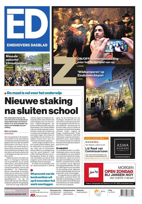 Verschillende edities Eindhovens Dagblad gratis 